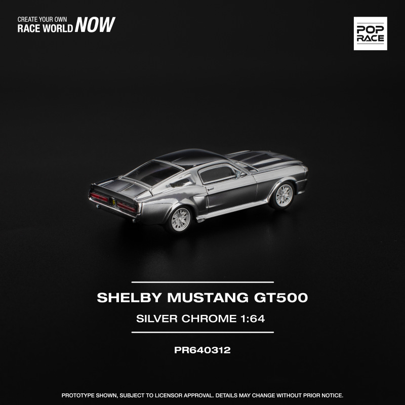SHELBY MUSTANG GT500 SILVER CHROME (POP RACE, PR640312) 2