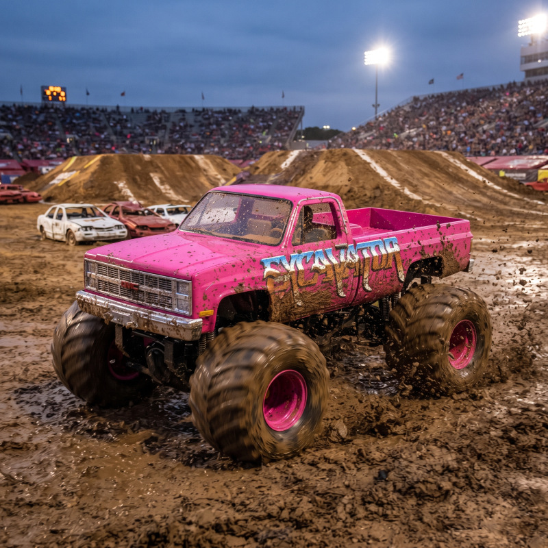 1987 GMC SIERRA C-1500 - EXCAVATOR (GREENLIGHT, 49190-B)