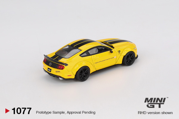 LB-WORKS FORD MUSTANG – TRIPLE YELLOW (MINI GT, MGT01077) 3