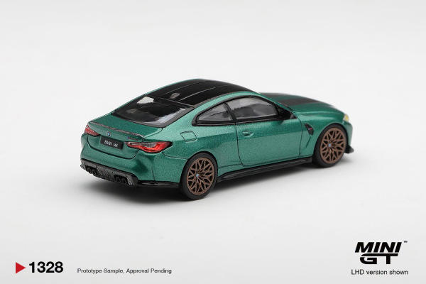 BMW M4 CS FROZEN ISLE OF MAN GREEN METALLIC (MINI GT, MGT01328) 1