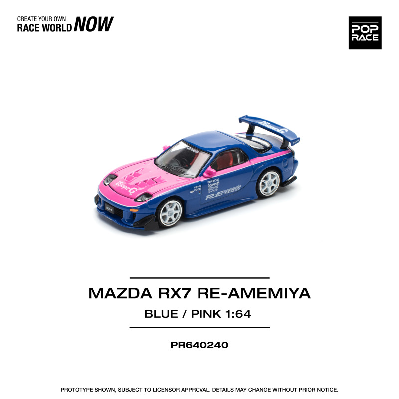 MAZDA RX-7 RE-AMEMIYA – BLUE/PINK (POP RACE, PR640240) 1
