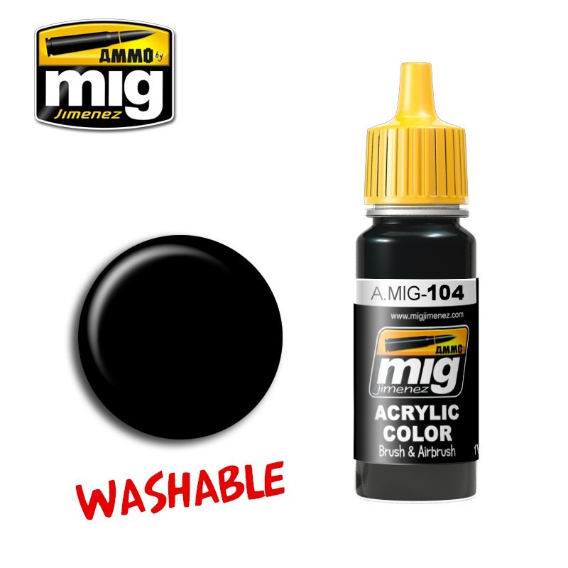 WASHABLE BLACK (AMMO, A.MIG-0104)
