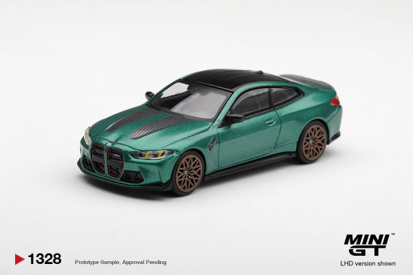 BMW M4 CS FROZEN ISLE OF MAN GREEN METALLIC (MINI GT, MGT01328)