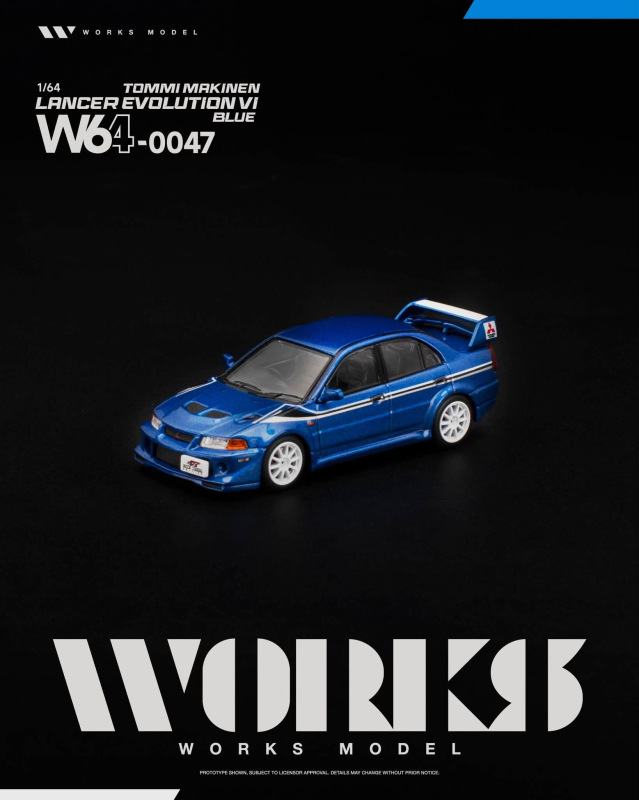 MITSUBISHI LANCER EVOLUTION VI TOMMI MAKINEN BLUE (WORKS MODEL, W640047) 3