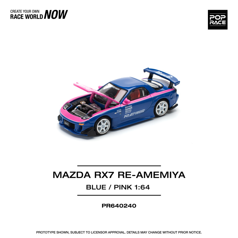 MAZDA RX-7 RE-AMEMIYA – BLUE/PINK (POP RACE, PR640240)