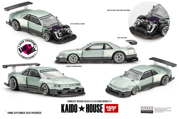 NISSAN SILVIA S13-R KAIDO WORKS V1 (MINI GT, KHMG232)