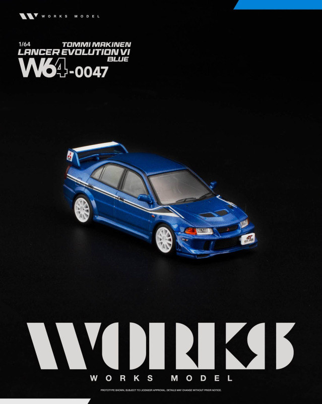 MITSUBISHI LANCER EVOLUTION VI TOMMI MAKINEN BLUE (WORKS MODEL, W640047) 2