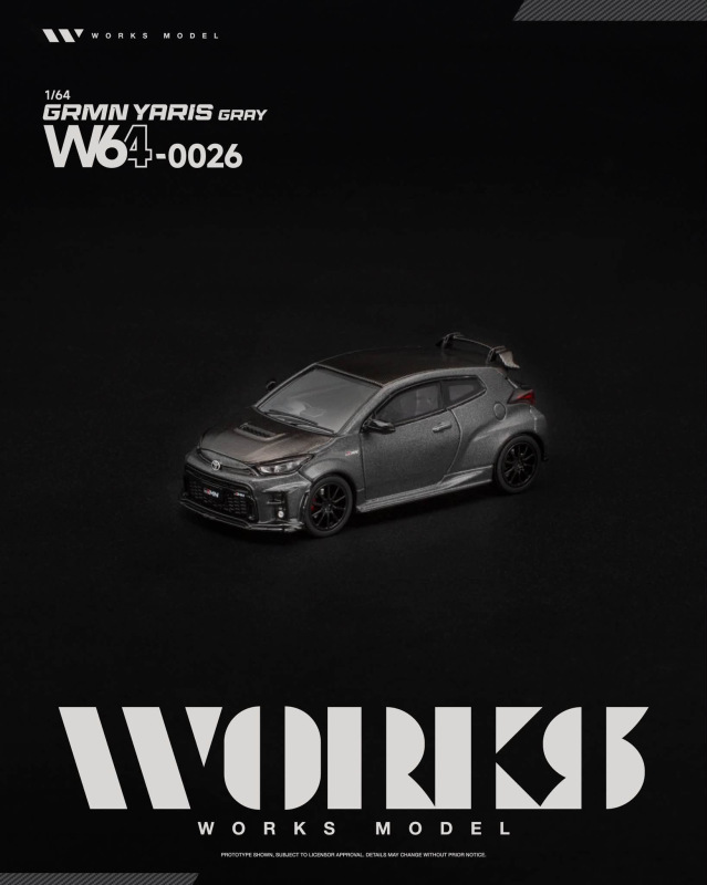 GRMN YARIS GRAY (WORKS MODEL, W640026) 1