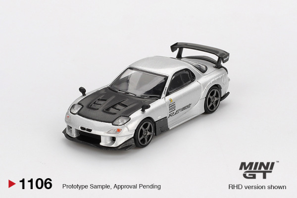 MAZDA RX-7 RE-AMEMIYA SILVER METALLIC (MINI GT, MGT01106)