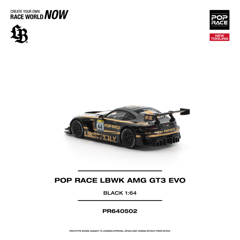 POP RACE LBWK AMG GT3 EVO BLACK (POP RACE, PR640502) 1