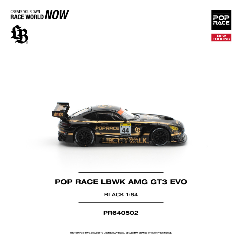 POP RACE LBWK AMG GT3 EVO BLACK (POP RACE, PR640502) 4