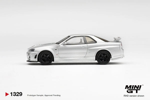 NISSAN NISMO R34 GT-R Z-TUNE Z-TUNE SILVER (MINI GT, MGT01329) 2