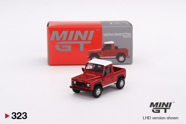 LAND ROVER DEFENDER 90 PICKUP – MASAI RED (MINI GT, MGT00323)