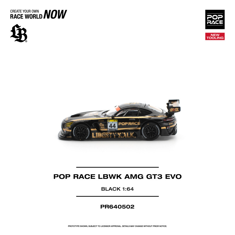 POP RACE LBWK AMG GT3 EVO BLACK (POP RACE, PR640502) 3