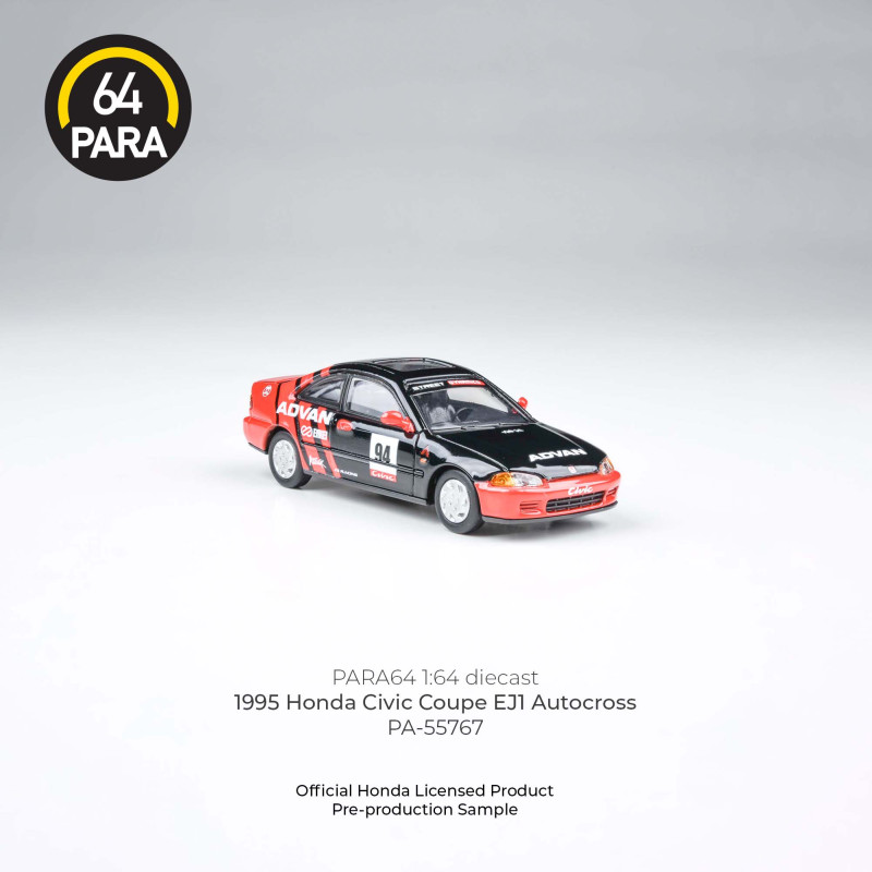 HONDA CIVIC COUPE EJ1 AUTOCROSS #94 ADVAN, RED/BLACK (PARA64, PA-55767)