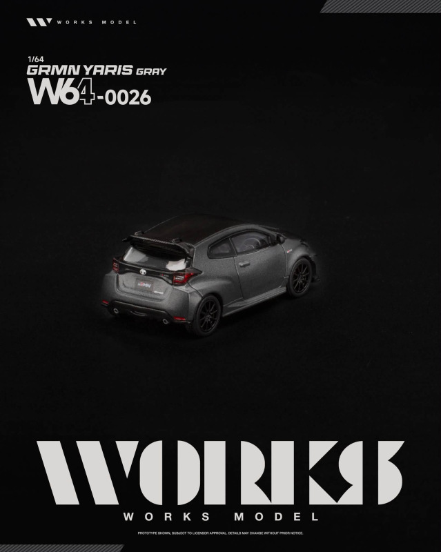 GRMN YARIS GRAY (WORKS MODEL, W640026) 2