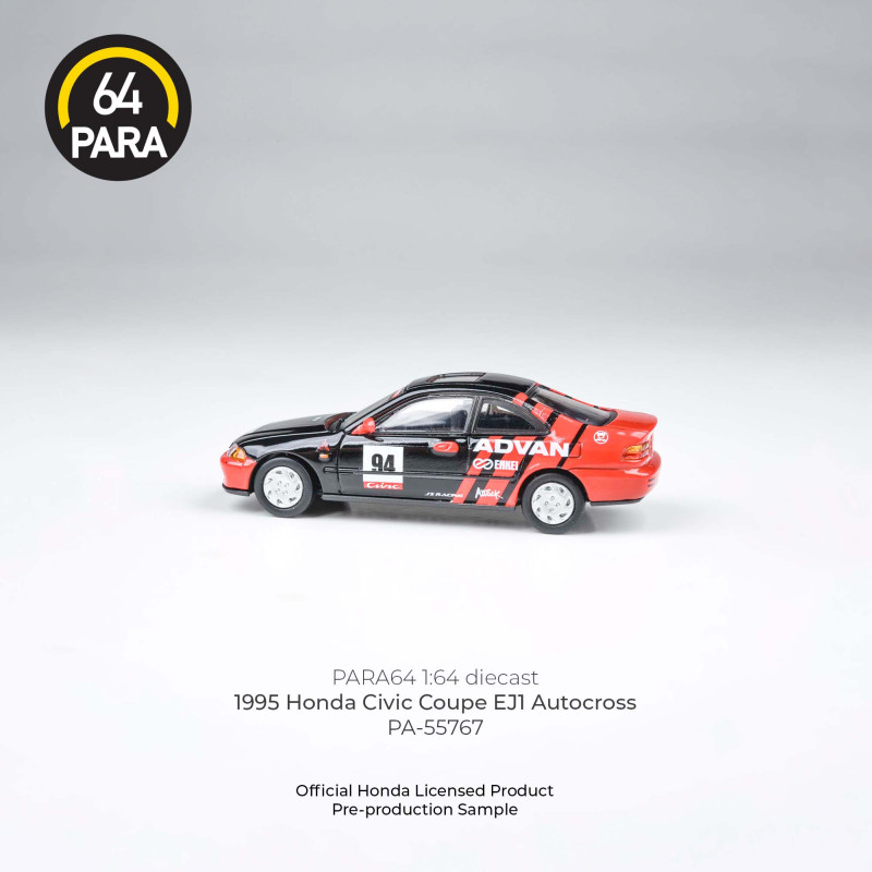 HONDA CIVIC COUPE EJ1 AUTOCROSS #94 ADVAN, RED/BLACK (PARA64, PA-55767) 1