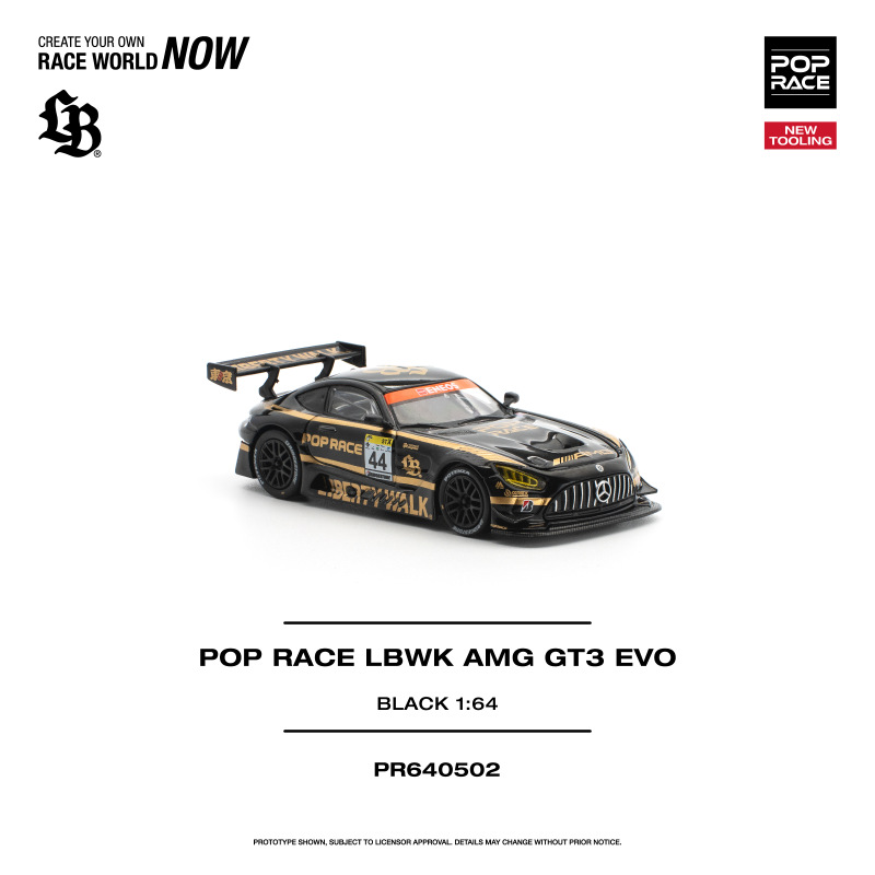 POP RACE LBWK AMG GT3 EVO BLACK (POP RACE, PR640502) 2