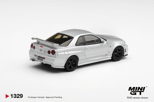NISSAN NISMO R34 GT-R Z-TUNE Z-TUNE SILVER (MINI GT, MGT01329) 1