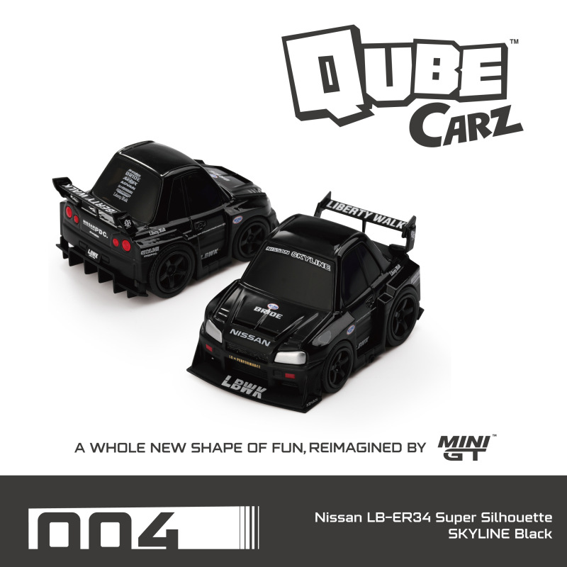 Nissan LB-ER34 Super Silhouette SKYLINE Black (MINI GT, QZ00401)