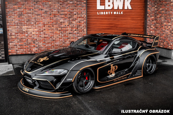 TOYOTA GR SUPRA LIBERTY WALK – BLACK / GOLD TRIBUTE – 2025 (SOLIDO, S1815504)