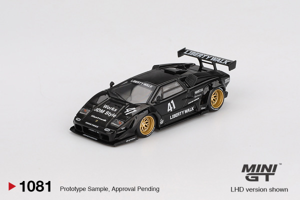 LAMBORGHINI COUNTACH LB-WORKS BLACK (MINI-GT, MGT01081) 1