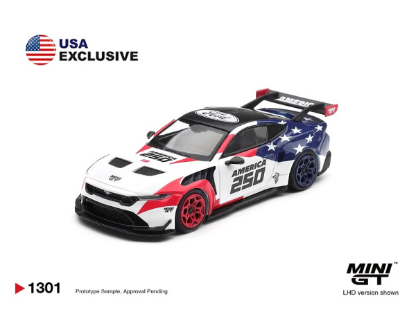 FORD MUSTANG GTD AMERICA 250 USA EXCLUSIVE LHD (MINI GT, MGT01301-BL)
