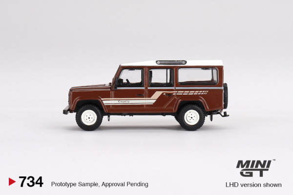 LAND ROVER DEFENDER 110 1985 COUNTY STATION WAGON – RUSSET BROWN (MINI GT, MGT00734) 3