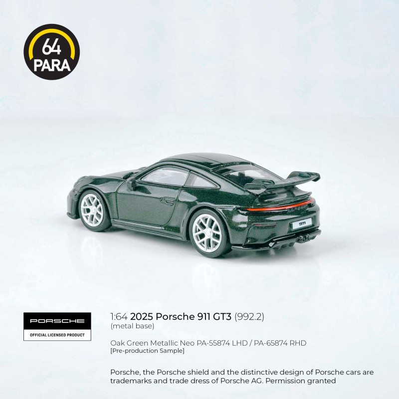 PORSCHE 911 GT3 (992.2) OAK GREEN METALLIC NEO (PARA64, PA-55874) 2
