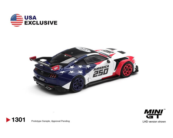 FORD MUSTANG GTD AMERICA 250 USA EXCLUSIVE LHD (MINI GT, MGT01301-BL) 1