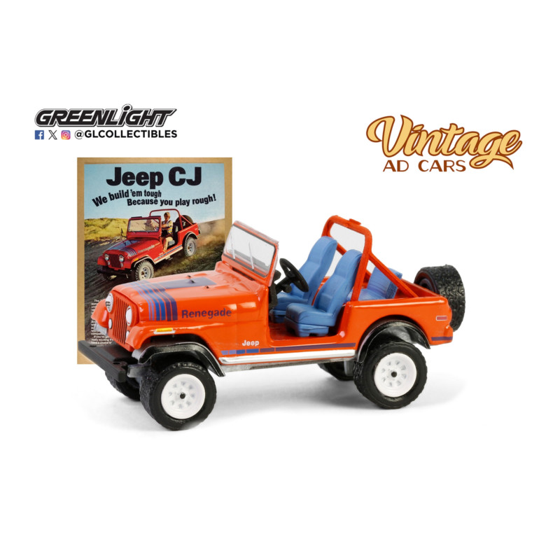 1/64 1979 Jeep CJ-7 Renegade “We Build 'em Tough Because you Play (Greenlight, 39150-F)