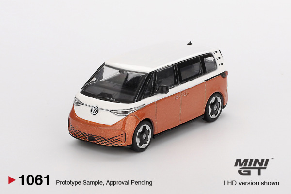 VOLKSWAGEN ID.BUZZ CANDY WHITE / ENERGETIC ORANGE (MINI GT, MGT01061)