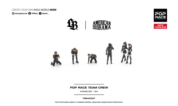 POP RACE TEAM CREW (6 Figures)(POP RACE, PR640567)