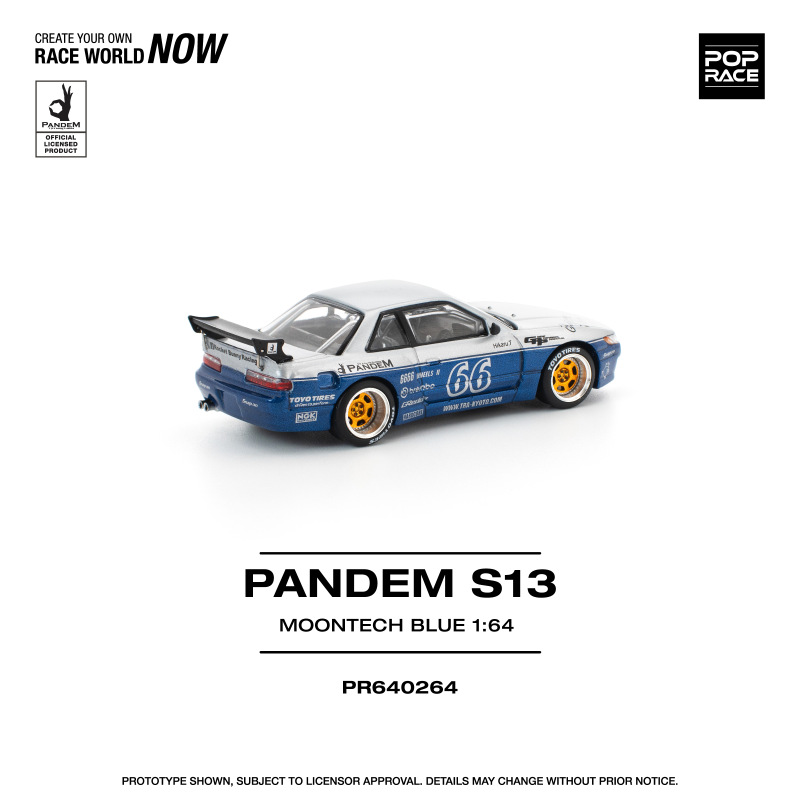 PANDEM NISSAN SILVIA S13 MOONTECH BLUE (POP RACE, PR640264) 1