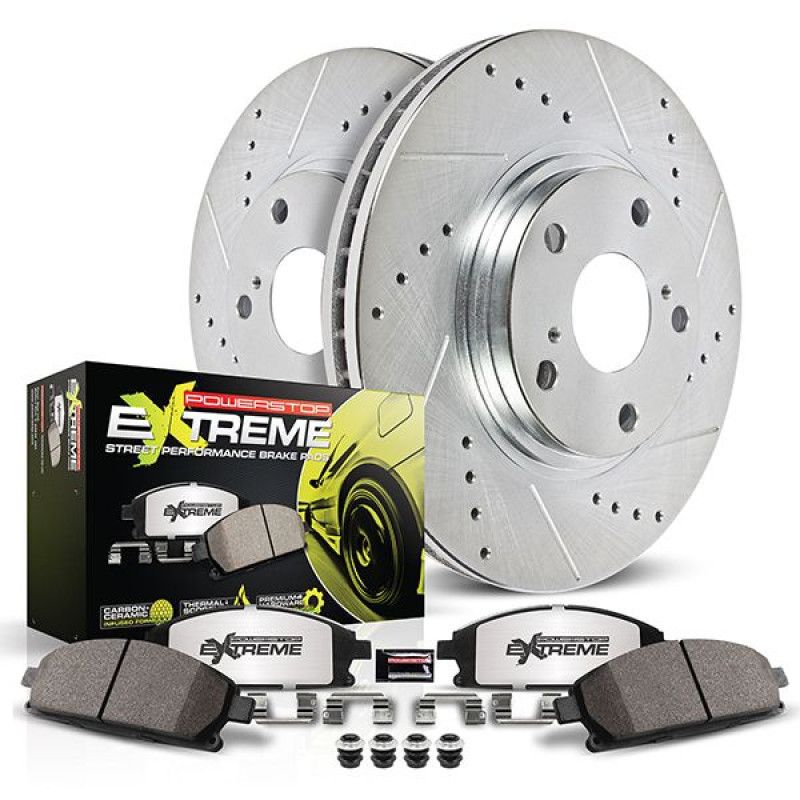 Z26 Street Warrior Brake Upgrade Kit Front 4-Piston Caliper (POWERSTOP, K4695-26)