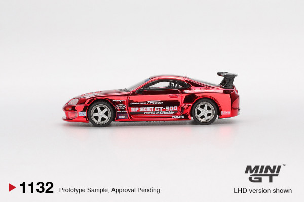Mini-GT Toyota Supra (A80) Top Secret GT-300 – Top Secret Red Chrome (MGT01132-L) 2