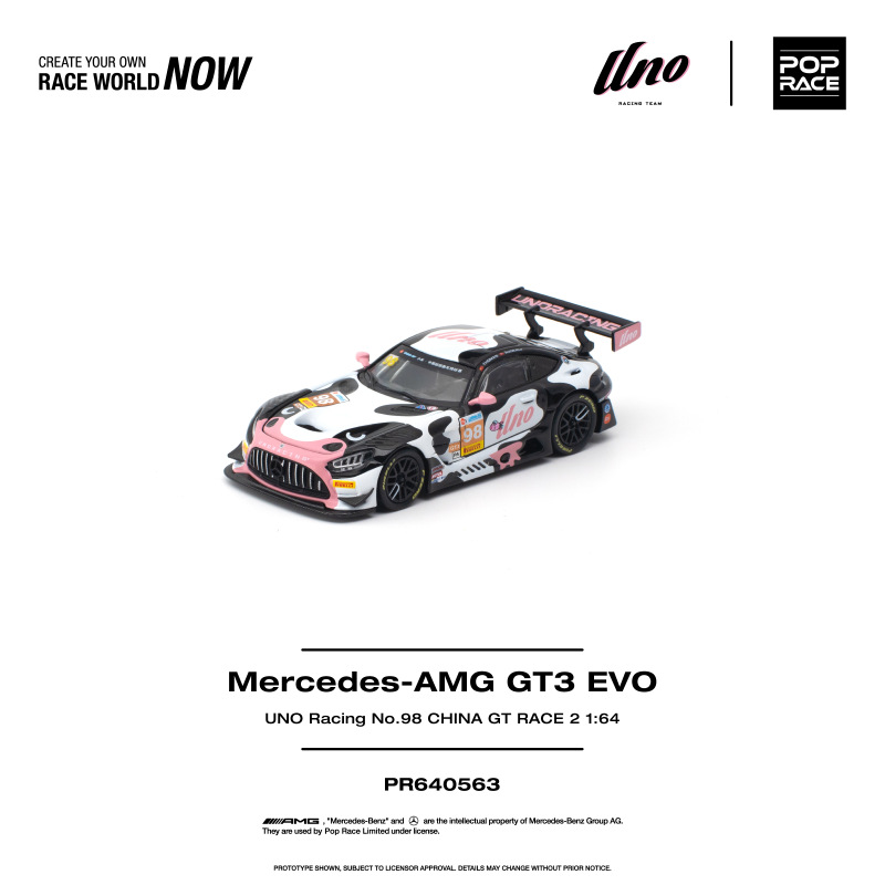 MERCEDES-AMG GT3 EVO UNO RACING NO.98 CHINA GT RACE 2 „MOMO“ (POP RACE, PR640563) 1