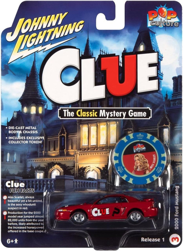 2000 Ford Mustang “Miss Scarlet” Red (Johnny Lightning, JLPC006)