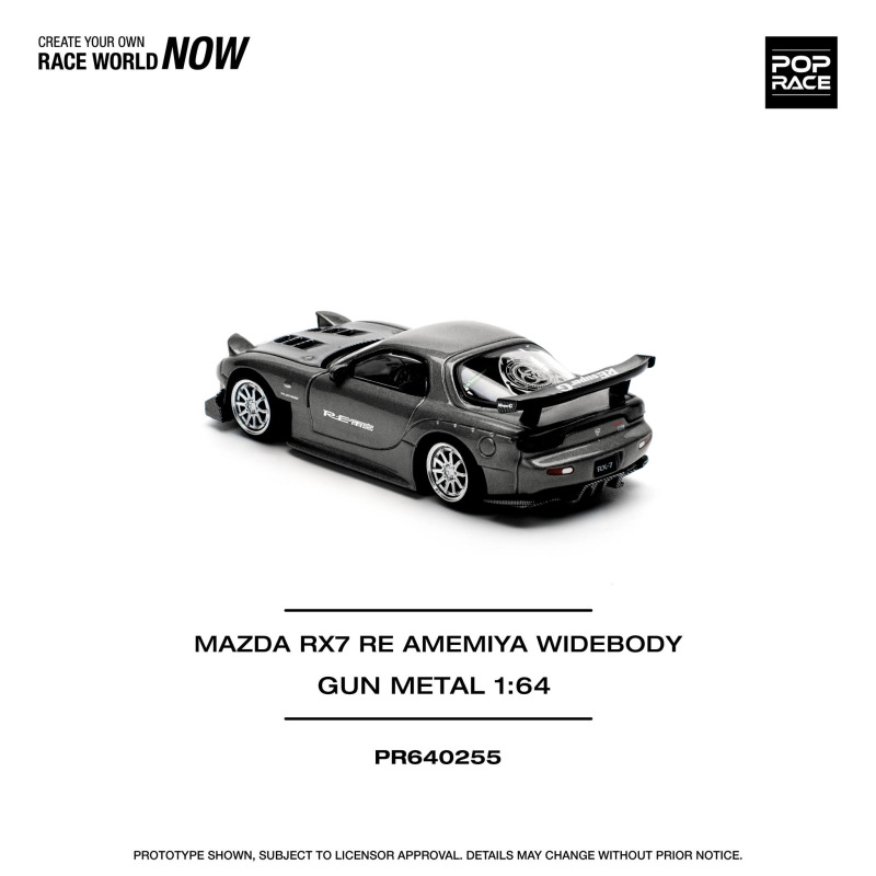 MAZDA RX-7 RE-AMEMIYA – GUN METAL (POP RACE, PR640255) 1