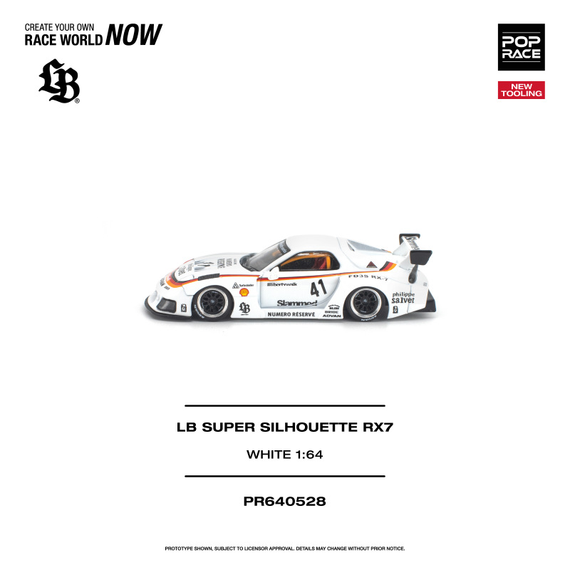 LB SUPER SILHOUETTE RX7 (FD3S) - WHITE (POP RACE, PR640528) 3