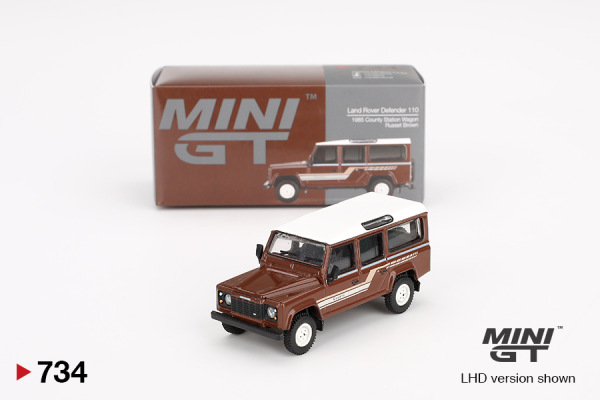 LAND ROVER DEFENDER 110 1985 COUNTY STATION WAGON – RUSSET BROWN (MINI GT, MGT00734)