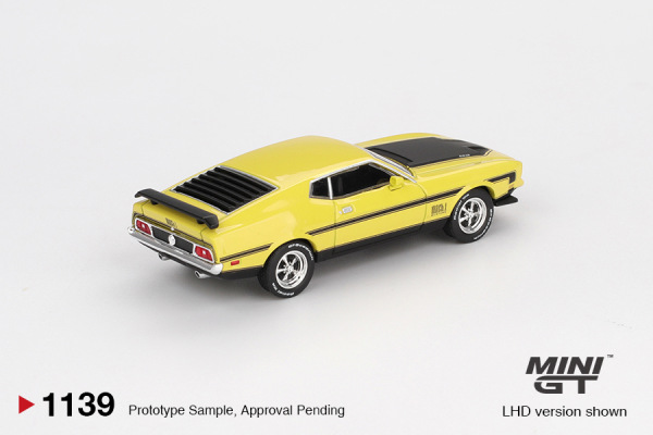FORD MUSTANG MACH 1 GRABBER YELLOW (MINI GT, MGT01139) 1