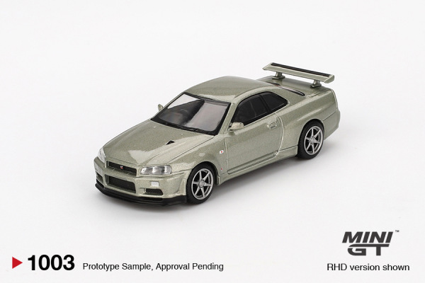 NISSAN SKYLINE GT-R (R34) V-SPEC II NÜR MILLENNIUM JADE (MINI GT, MGT01003) 3