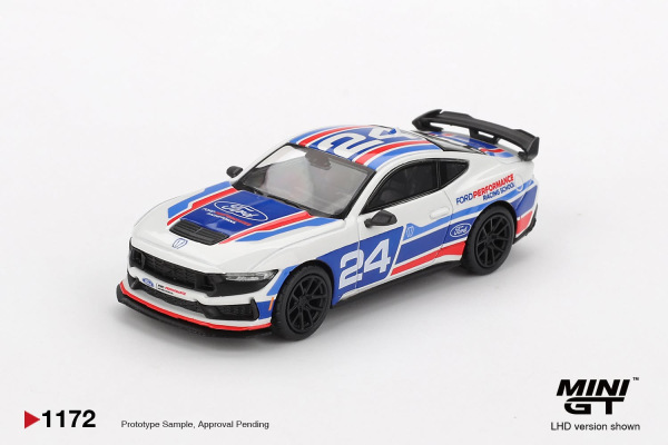 FORD MUSTANG DARK HORSE #24 FORD PERFORMANCE RACING SCHOOL (MINI GT, MGT01172-BL)