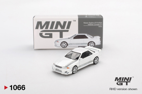 NISSAN SKYLINE GT-R (R32) VEILSIDE COMBAT C-I WHITE (MINI GT, MGT01066)