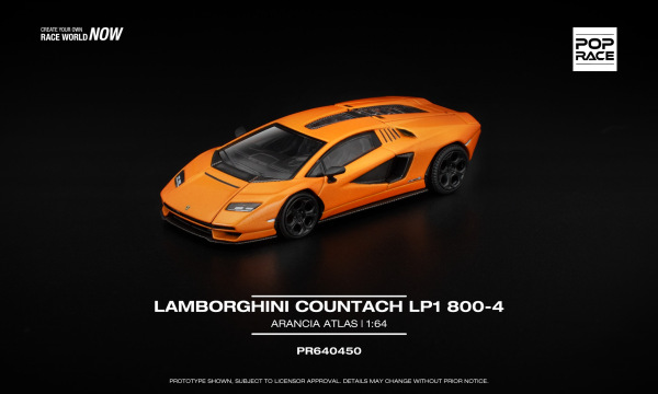 LAMBORGHINI COUNTACH LPI 800-4 ARANCIA ATLAS (POP RACE, PR640450)
