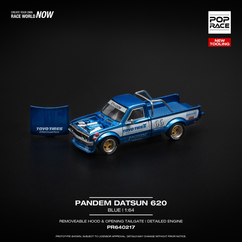 PANDEM DATSUN 620 BLUE (POP RACE, PR640217)