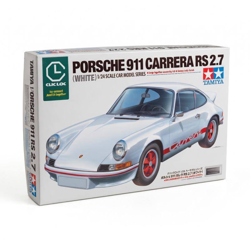 PORSCHE 911 CARRERA RS 2.7 WHITE "CLIC LOC" (TAMIYA, TAM28103)