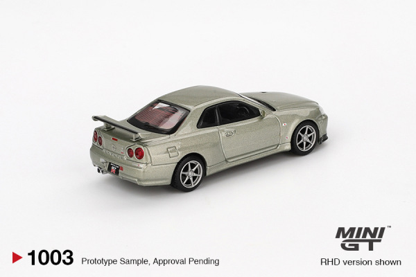 NISSAN SKYLINE GT-R (R34) V-SPEC II NÜR MILLENNIUM JADE (MINI GT, MGT01003) 2