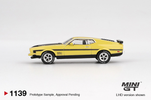 FORD MUSTANG MACH 1 GRABBER YELLOW (MINI GT, MGT01139) 2
